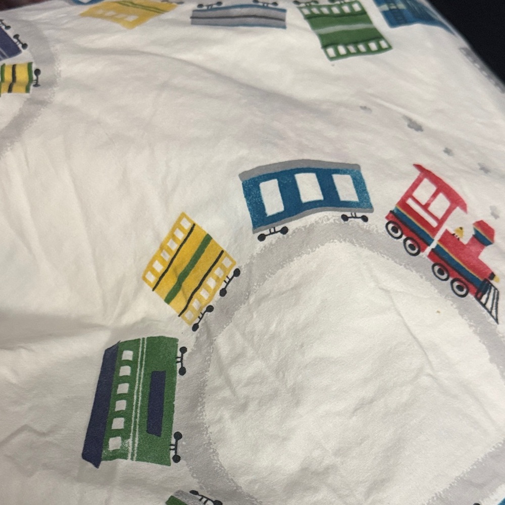 Pottery Barn Kids Train Themed Bedding Sheets - Multicolor